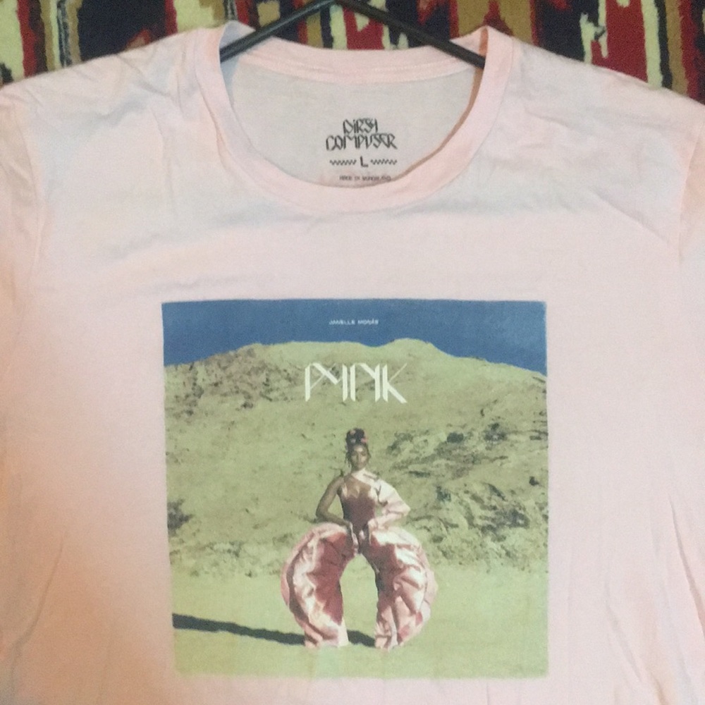 Pink band shirt